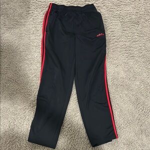 Adidas men’s Black Track Pants with Red Stripes Sz large